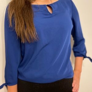 Royal Blue Silk Shirt